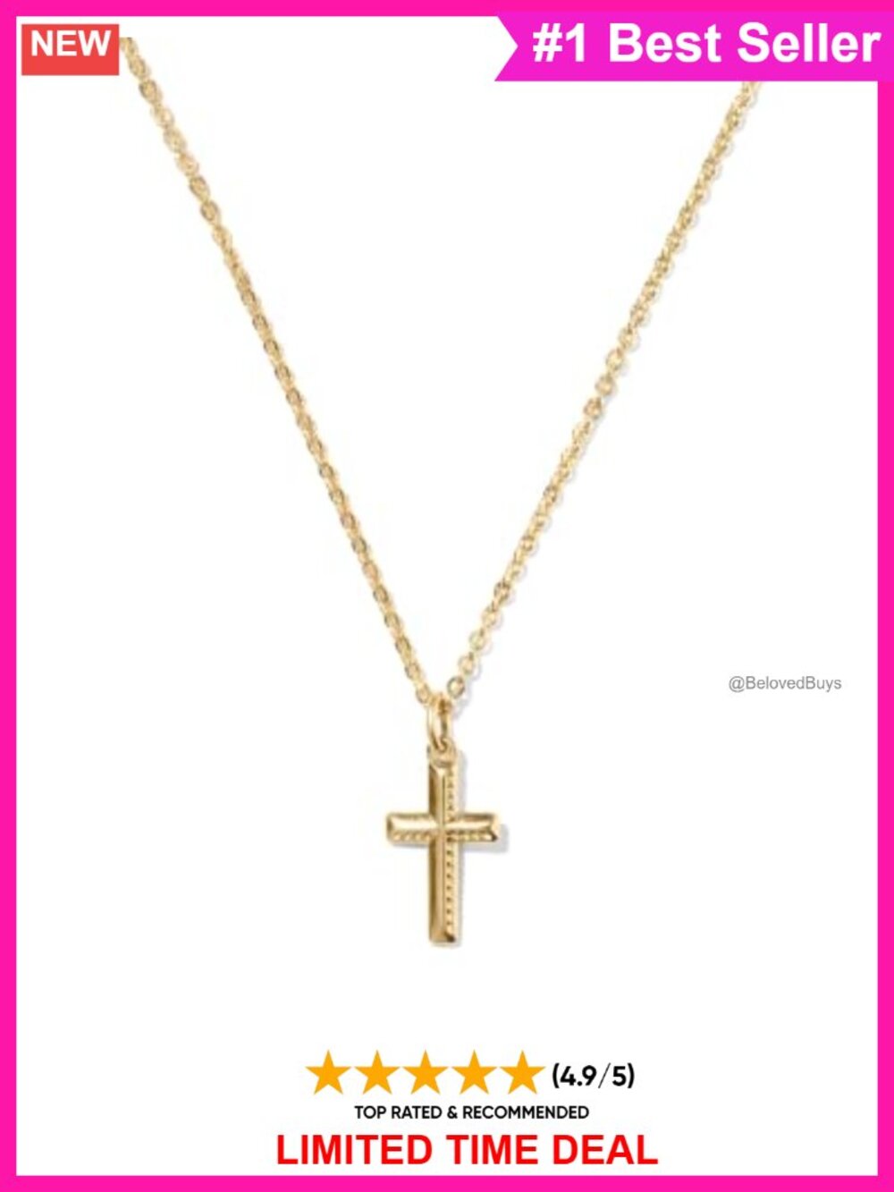 Kendra Scott Cross Pendant Necklace 14k Yellow Gold-Filled Necklace